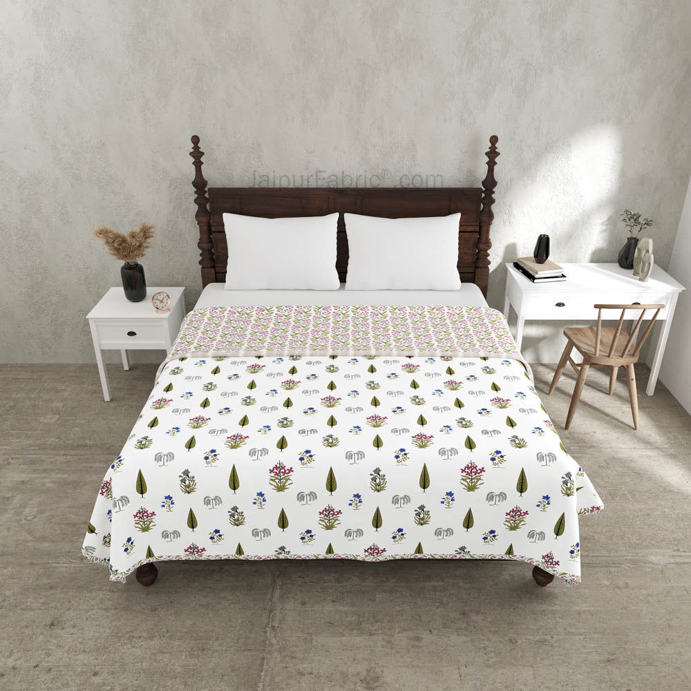 Green Calm Pure Cotton Double Bed Dohar